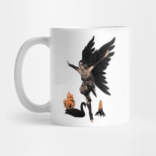 Wonderful dark angel in the dark night Mug